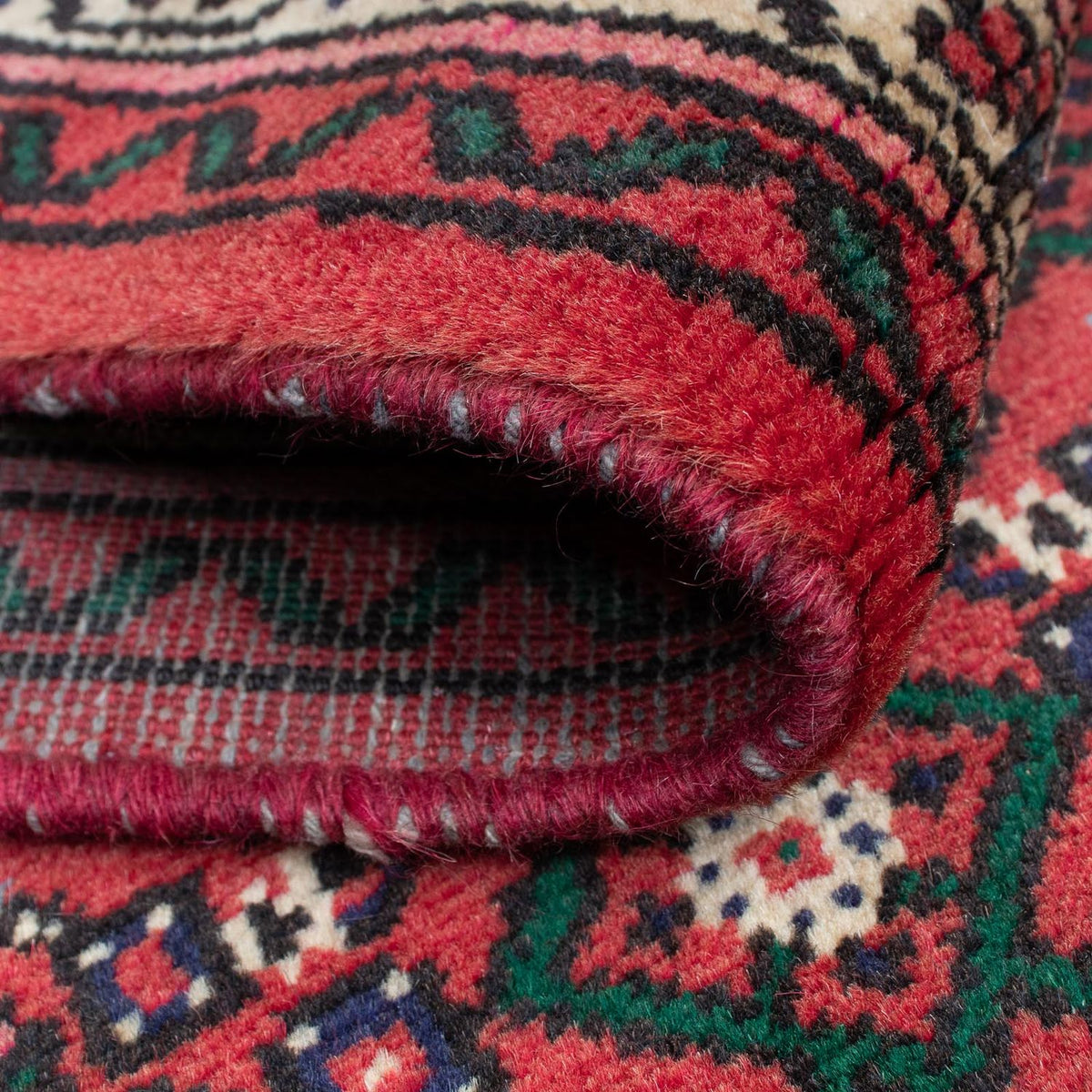 Tapis de couloir Tapis persan - Nomadic - 196 x 70 cm - rouge foncé