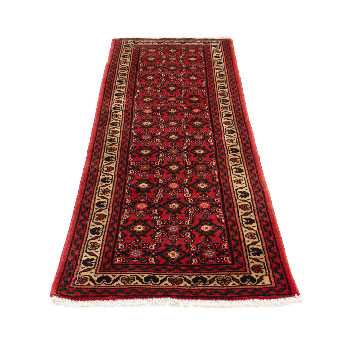 Tapis de couloir Tapis persan - Nomadic - 196 x 70 cm - rouge foncé