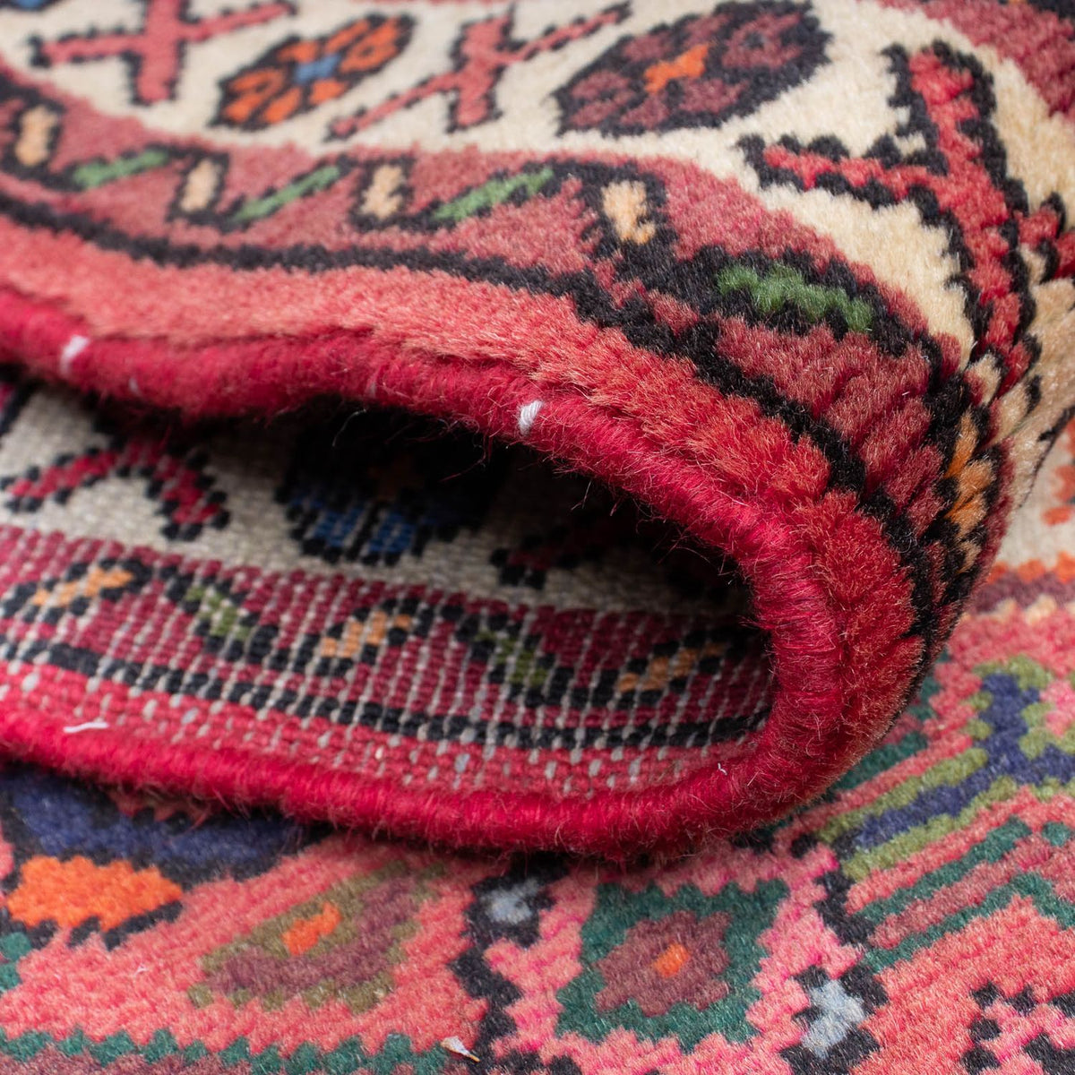 Tapis de couloir Tapis persan - Nomadic - 210 x 73 cm - rouge foncé