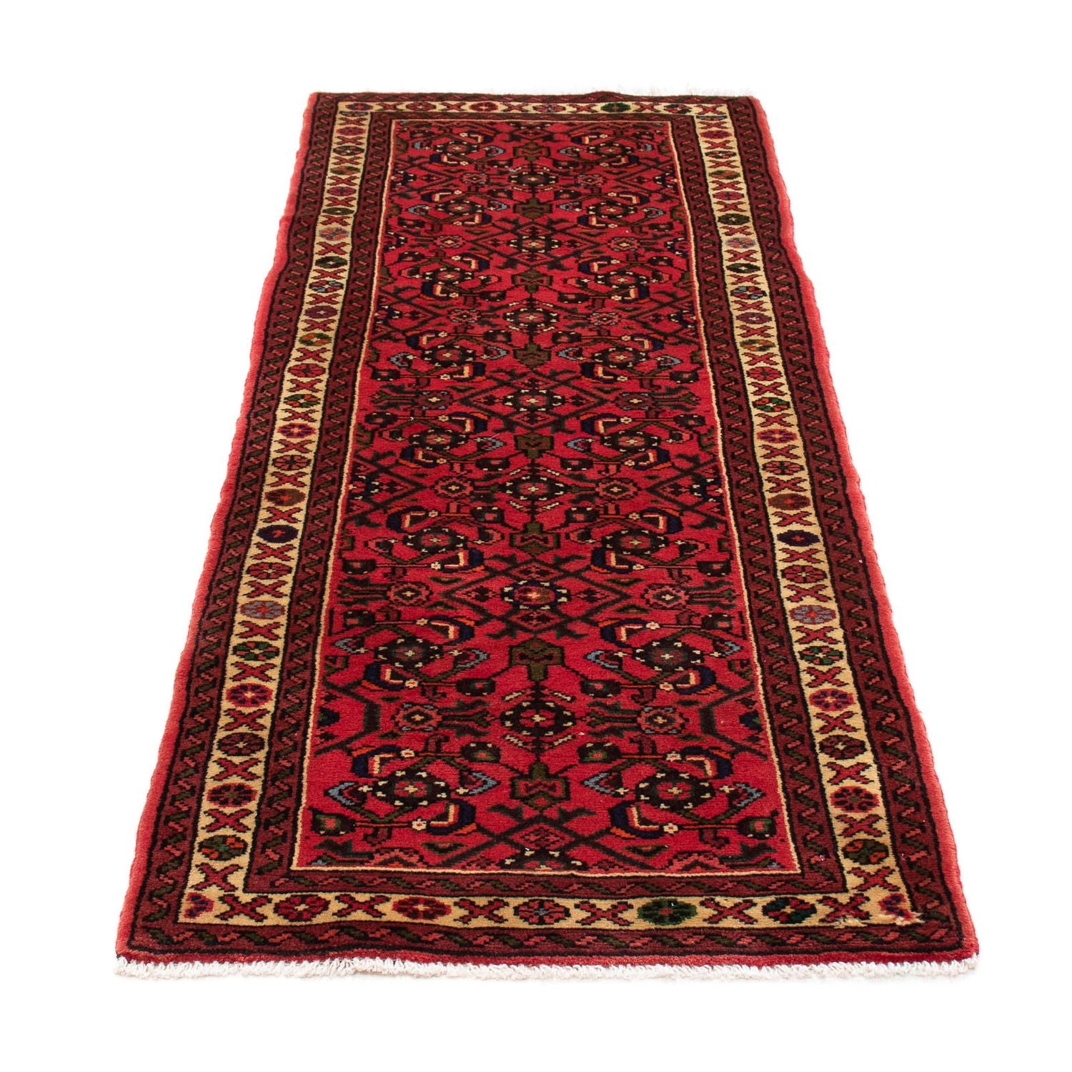 Tapis de couloir Tapis persan - Nomadic - 200 x 70 cm - rouge foncé