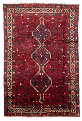 Tapis persan - Nomadic - 300 x 208 cm - rouge foncé