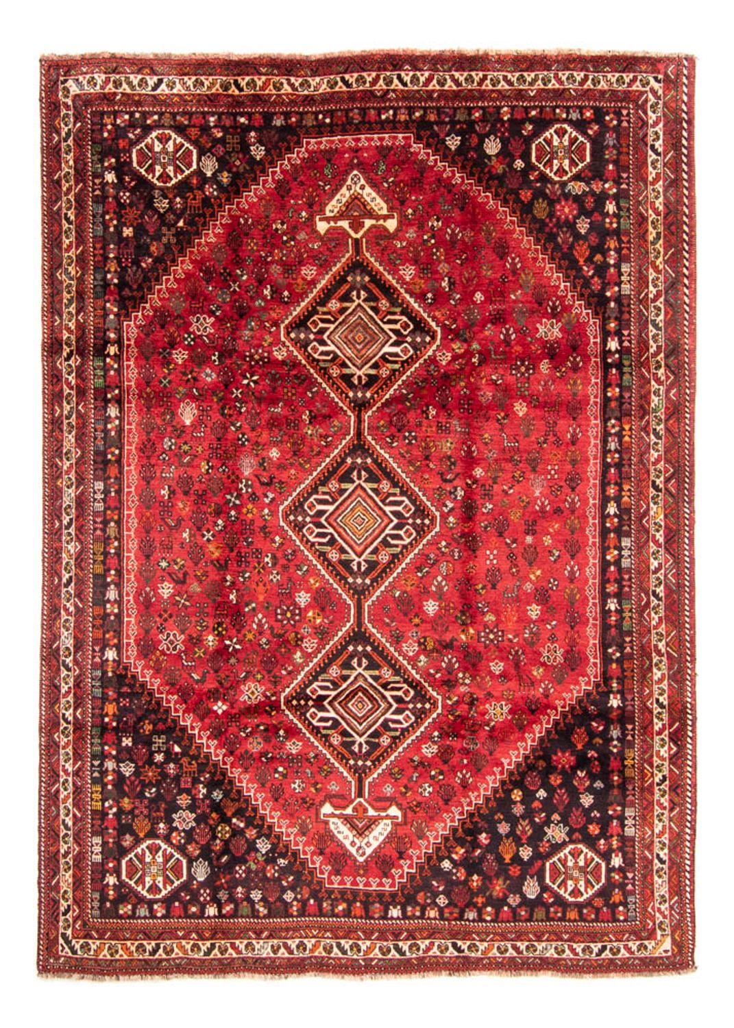 Tapis persan - Nomadic - 330 x 240 cm - rouge foncé