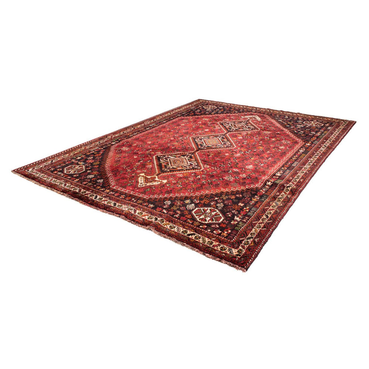Tapis persan - Nomadic - 330 x 240 cm - rouge foncé