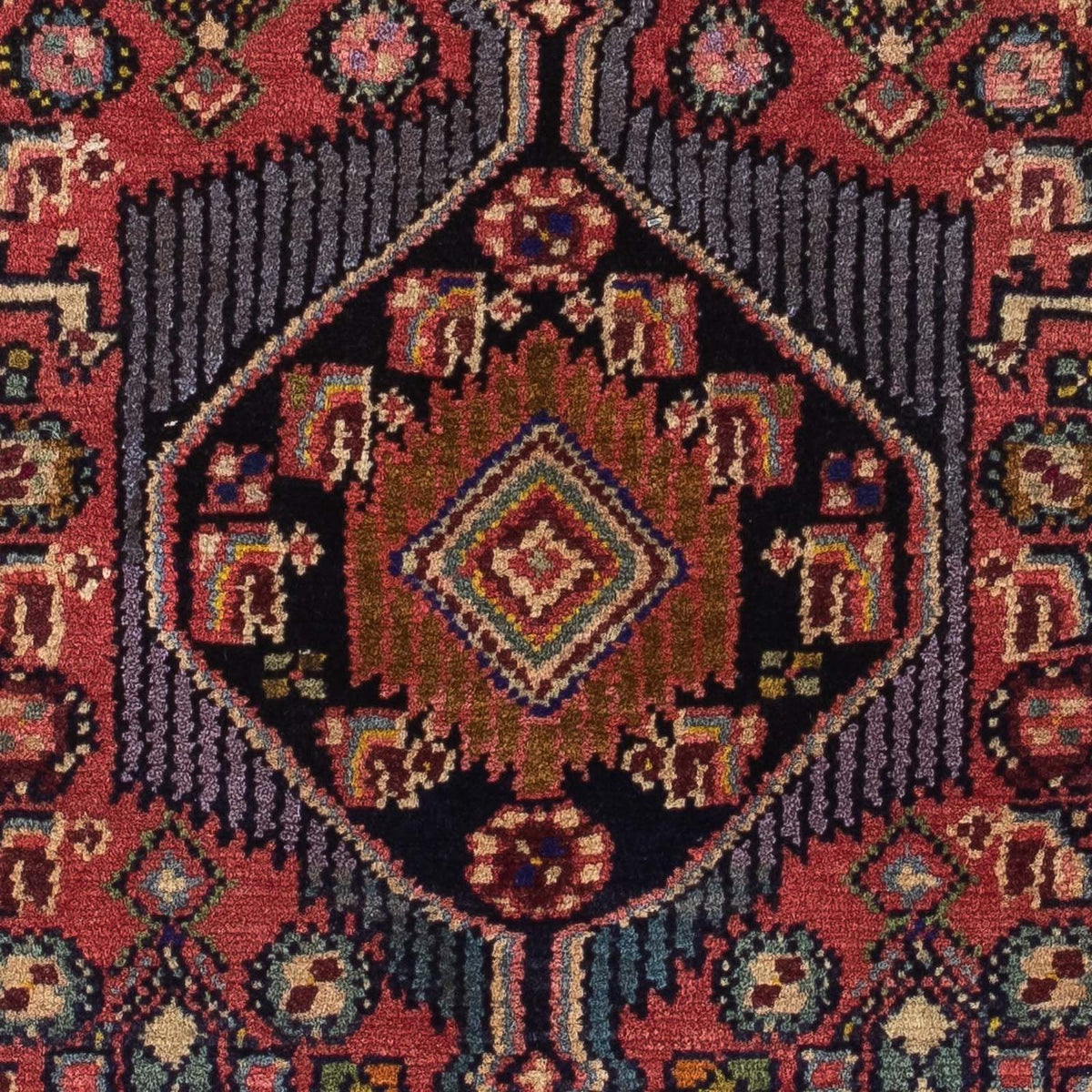 Tapis persan - Nomadic - 110 x 76 cm - rouge clair