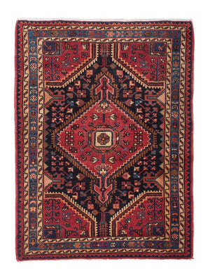 Tapis persan - Nomadic - 127 x 95 cm - bleu foncé