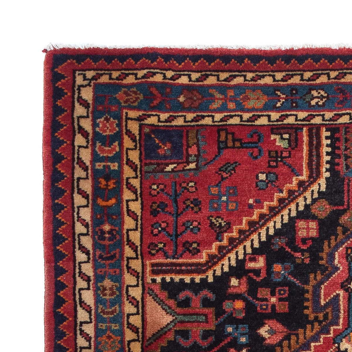 Tapis persan - Nomadic - 127 x 95 cm - bleu foncé