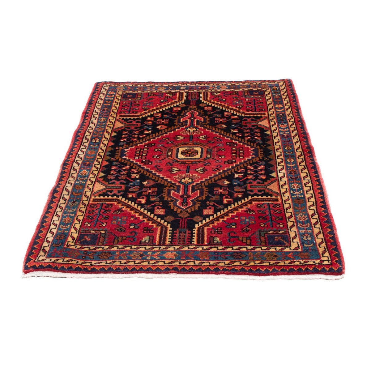 Tapis persan - Nomadic - 127 x 95 cm - bleu foncé