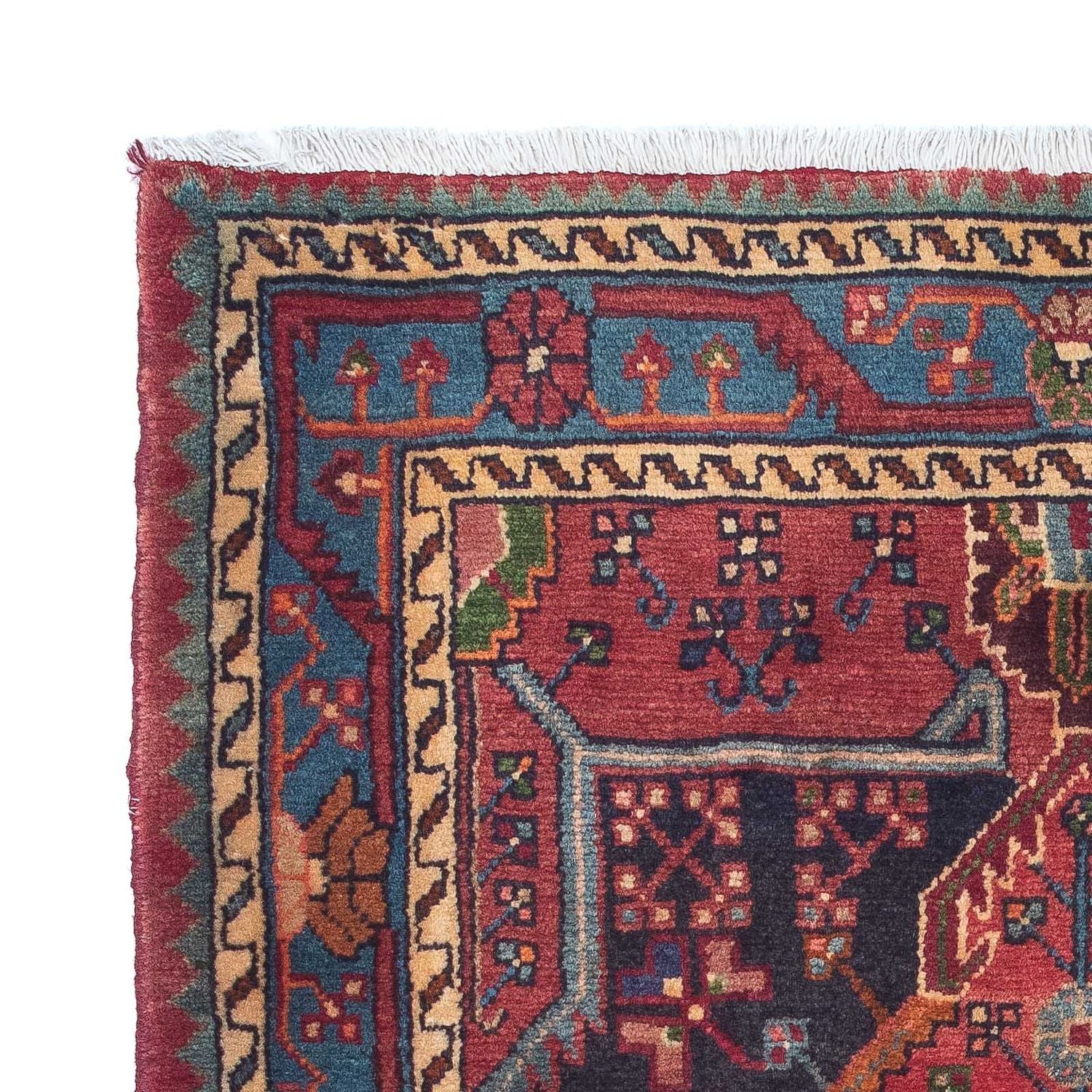 Tapis persan - Nomadic - 155 x 108 cm - rouge foncé