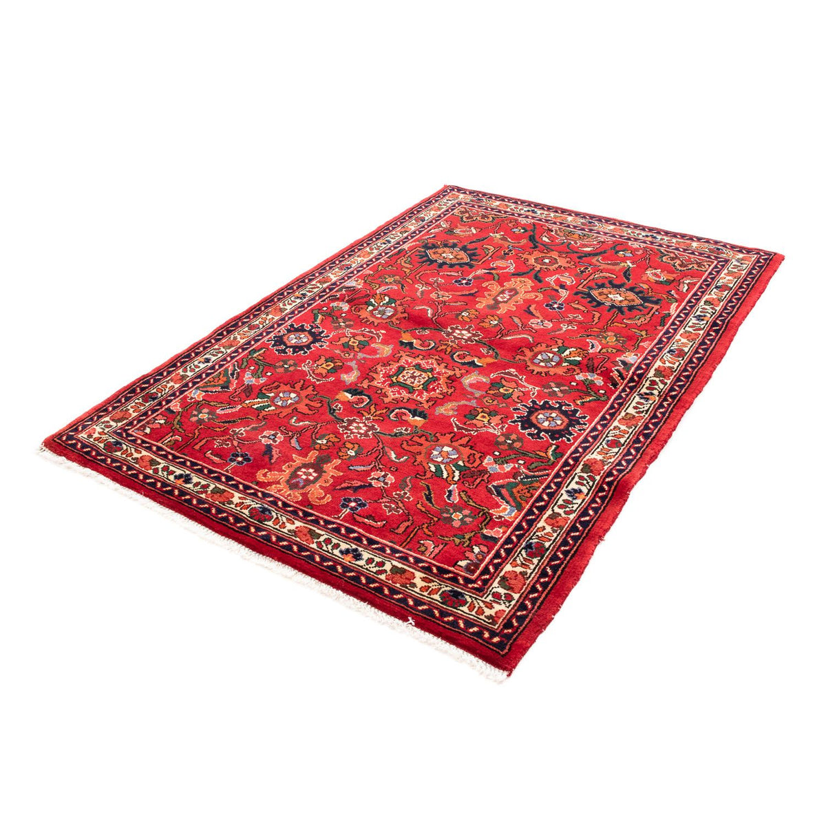 Tapis persan - Nomadic - 160 x 112 cm - rouge foncé