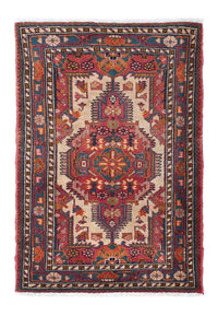 Tapis persan - Nomadic - 133 x 92 cm - multicolore