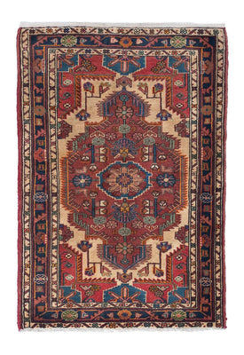 Tapis persan - Nomadic - 130 x 95 cm - multicolore