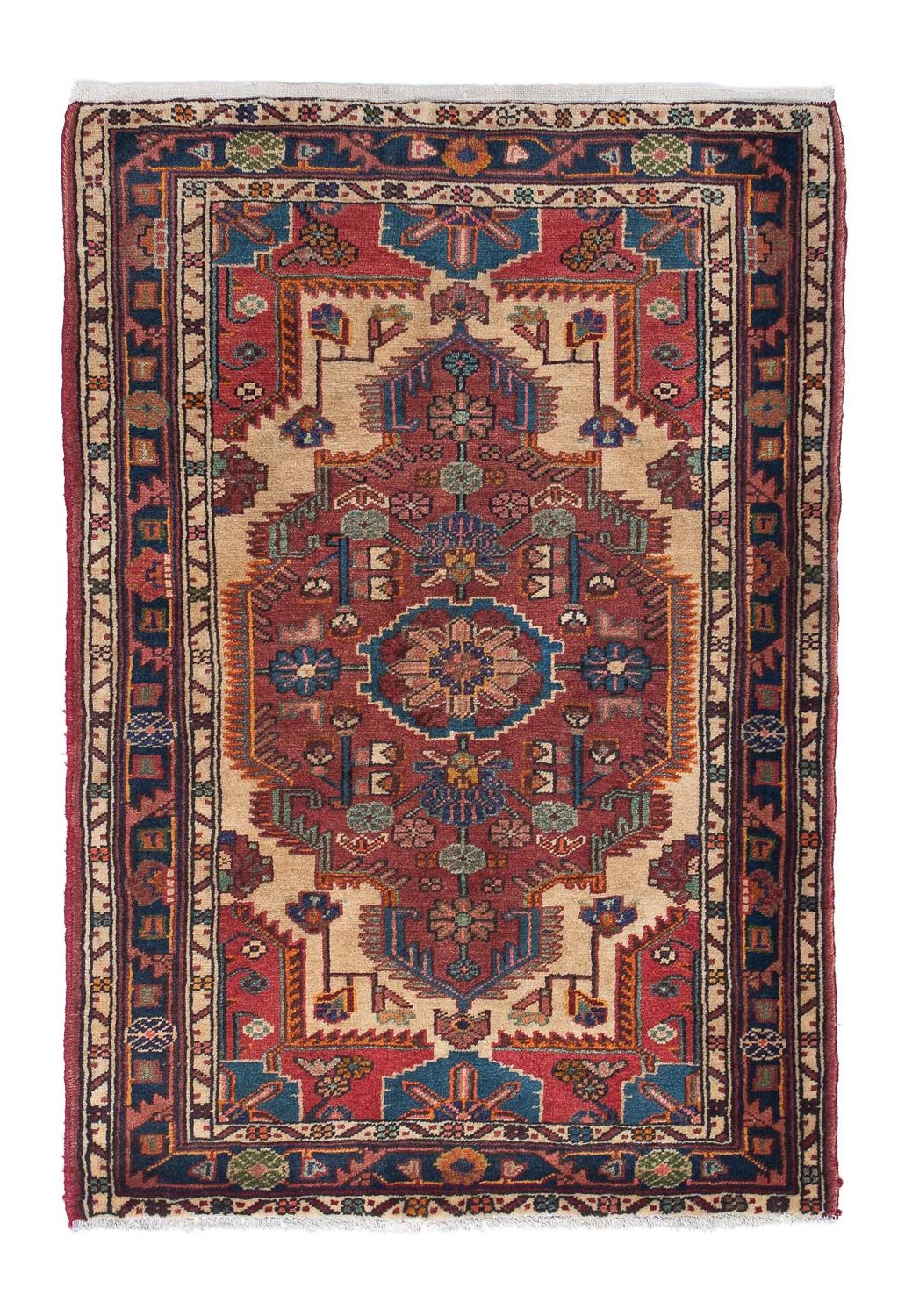 Tapis persan - Nomadic - 130 x 95 cm - multicolore