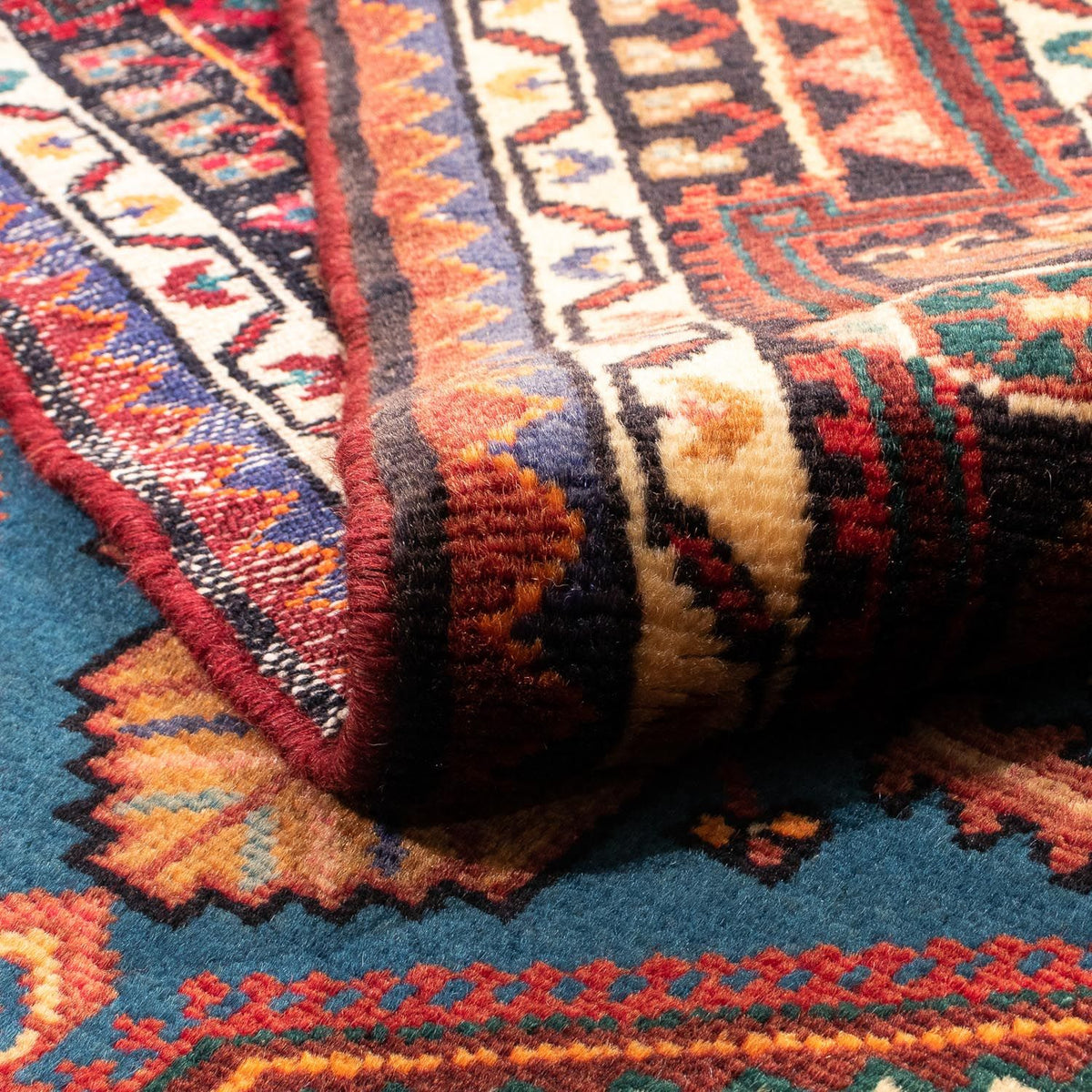 Tapis persan - Nomadic - 163 x 107 cm - rouge foncé