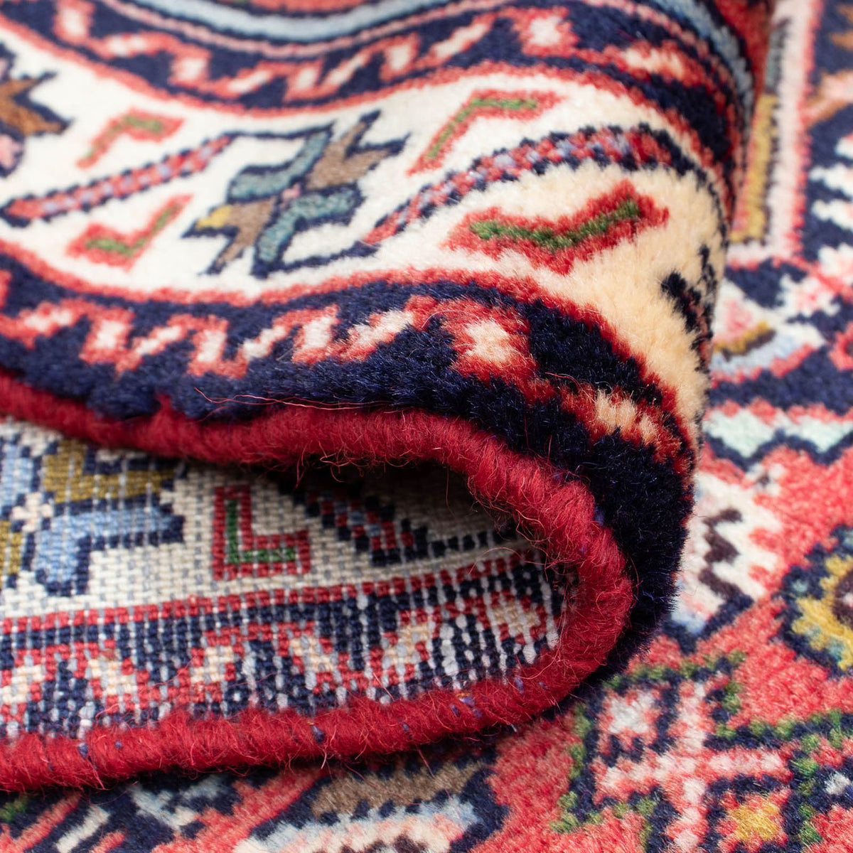 Tapis de couloir Tapis persan - Nomadic - 193 x 77 cm - rouge foncé