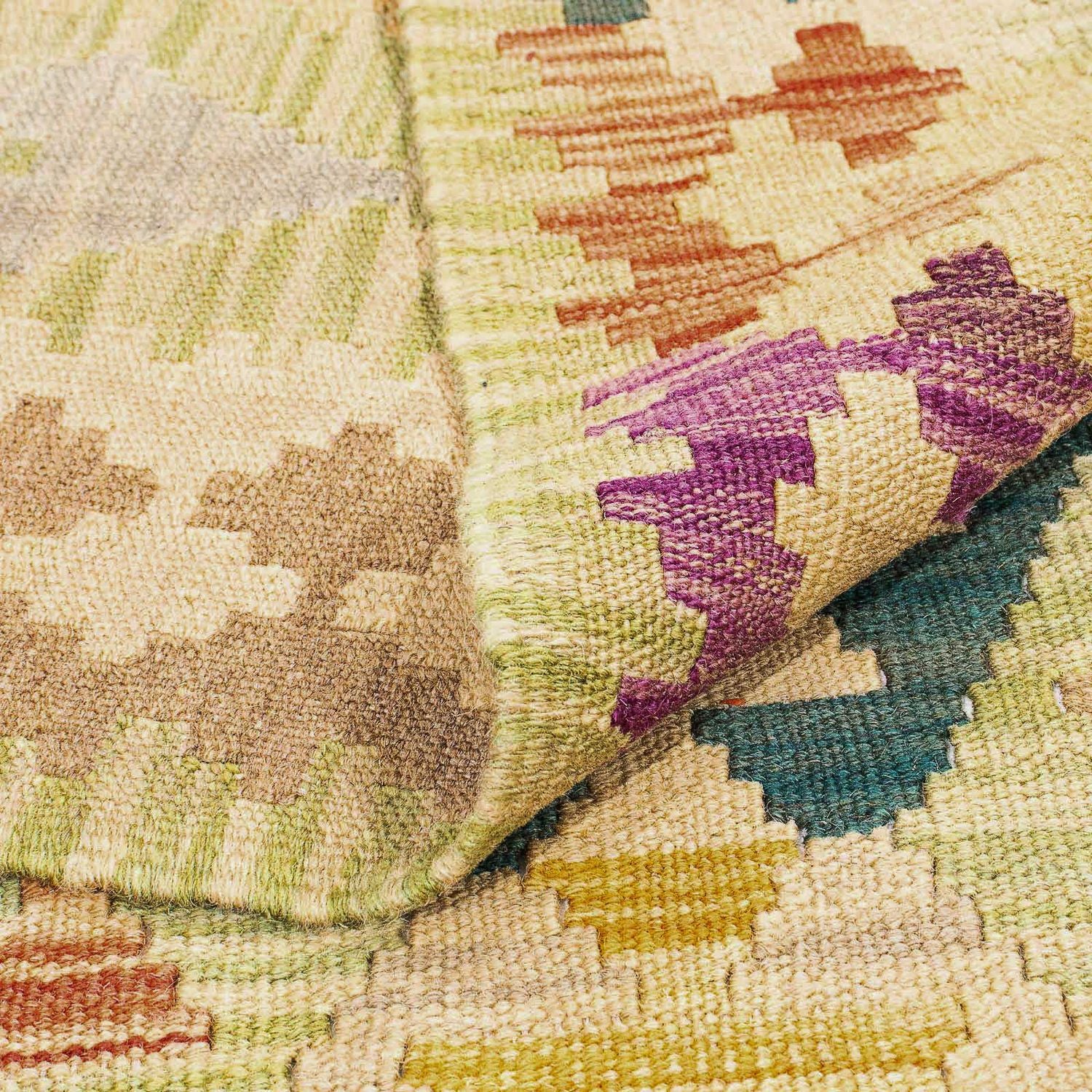 Tapis Kelim - Splash - 287 x 199 cm - beige