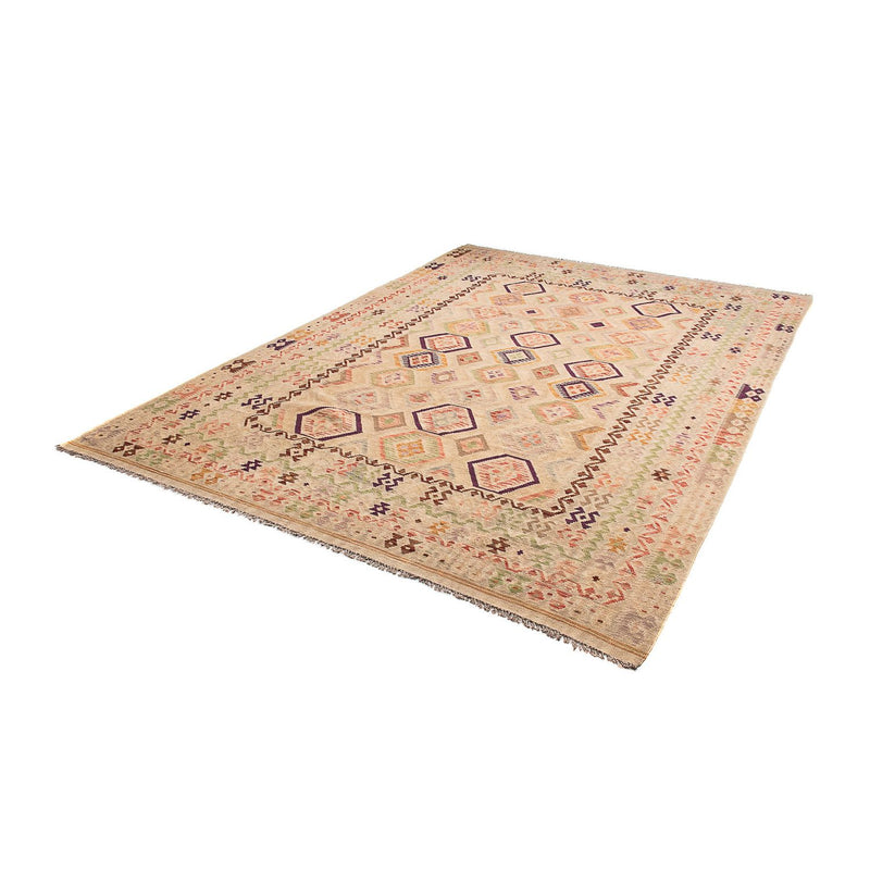 Tapis Kelim - Splash - 290 x 200 cm - marron clair