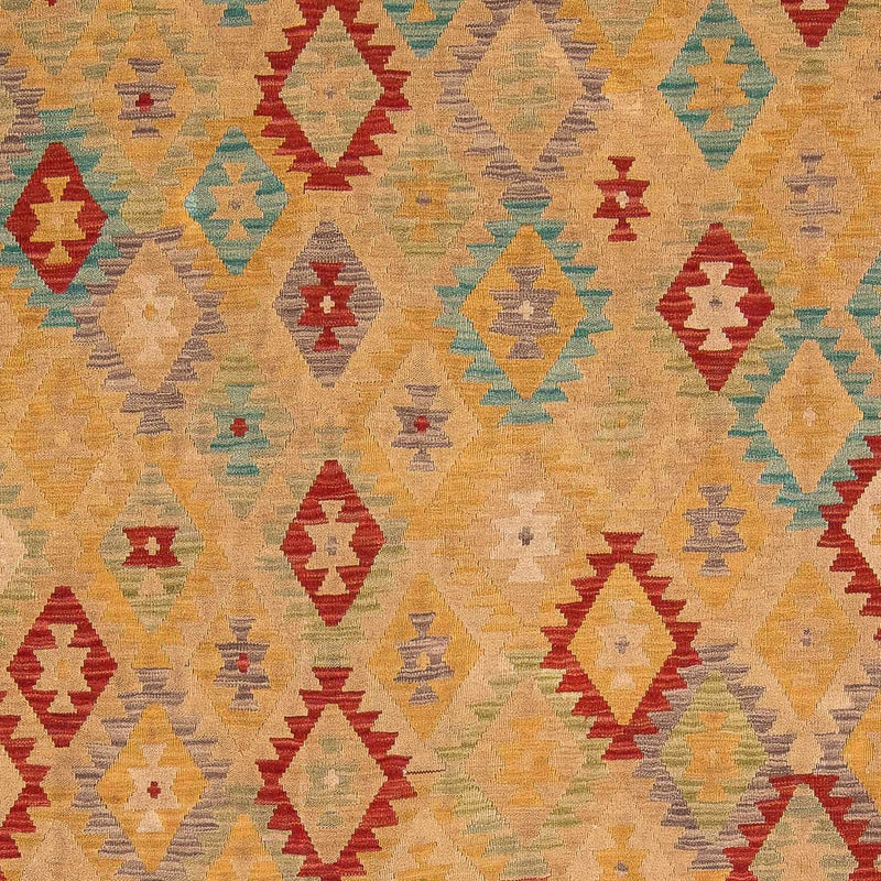 Tapis Kelim - Splash - 304 x 207 cm - marron