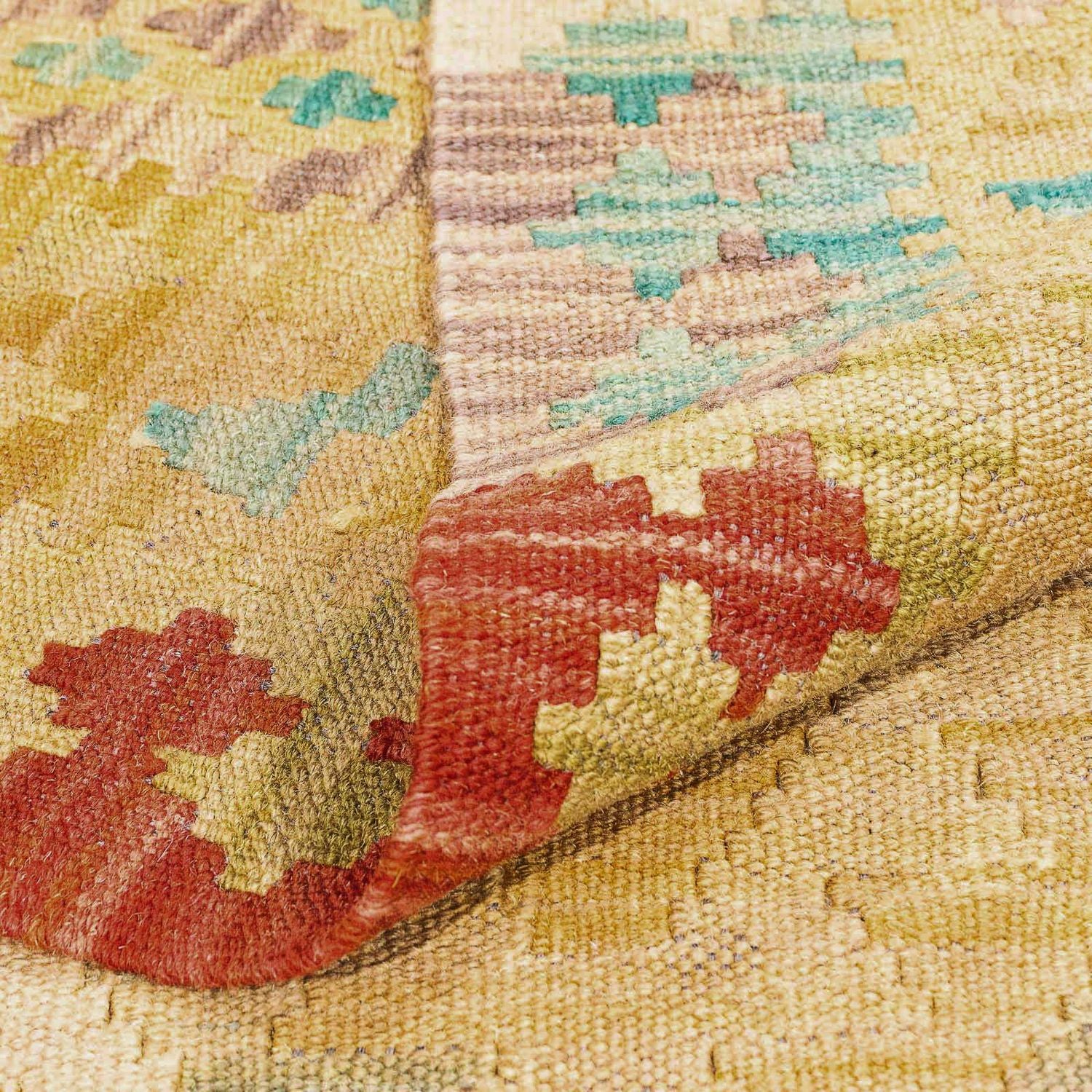 Tapis Kelim - Splash - 304 x 207 cm - marron
