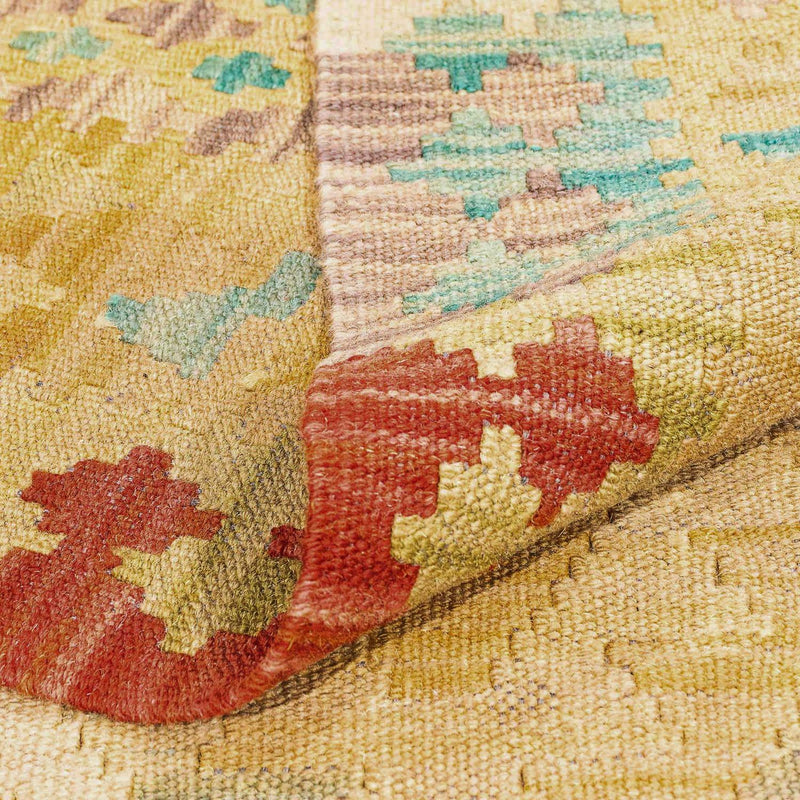 Tapis Kelim - Splash - 304 x 207 cm - marron