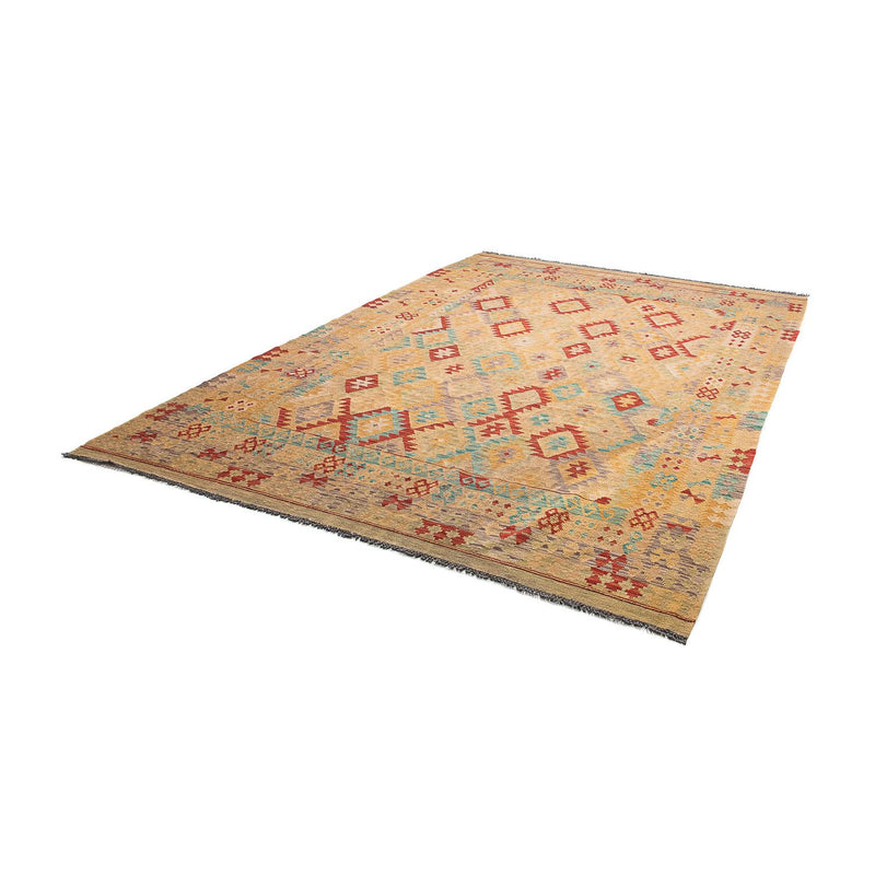 Tapis Kelim - Splash - 304 x 207 cm - marron