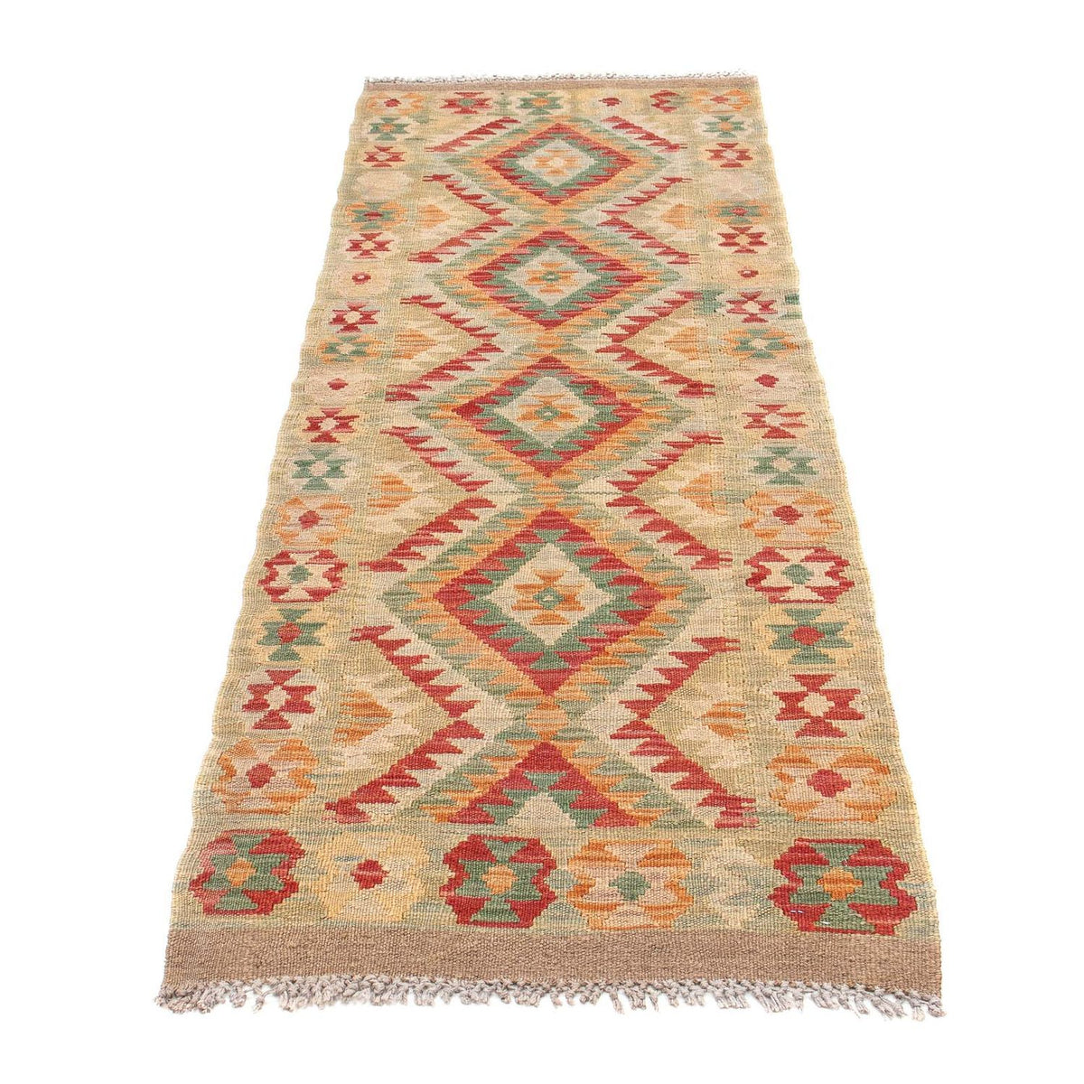 Tapis de couloir Tapis Kelim - Splash - 194 x 63 cm - multicolore