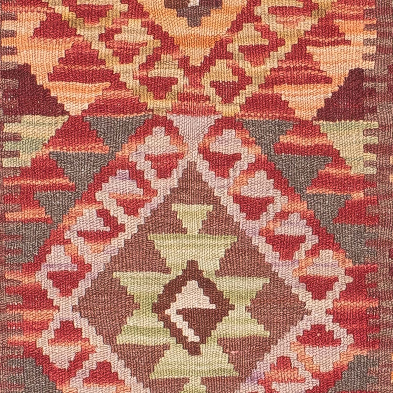 Tapis de couloir Tapis Kelim - Splash - 183 x 58 cm - rouge