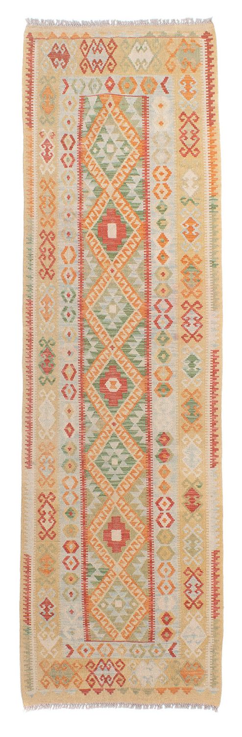 Tapis de couloir Tapis Kelim - Splash - 287 x 83 cm - multicolore
