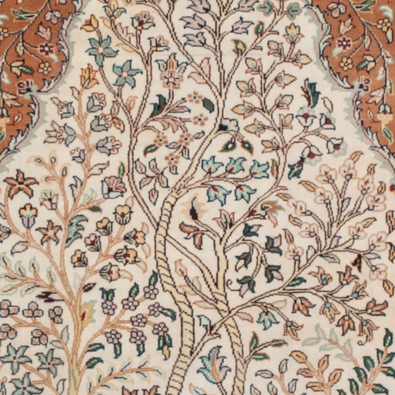 Tapis en soie - Soie du Cachemire - 124 x 76 cm - beige