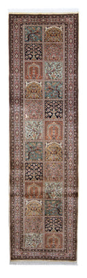 Tapis de couloir Tapis en soie - Soie du Cachemire - 302 x 74 cm - multicolore