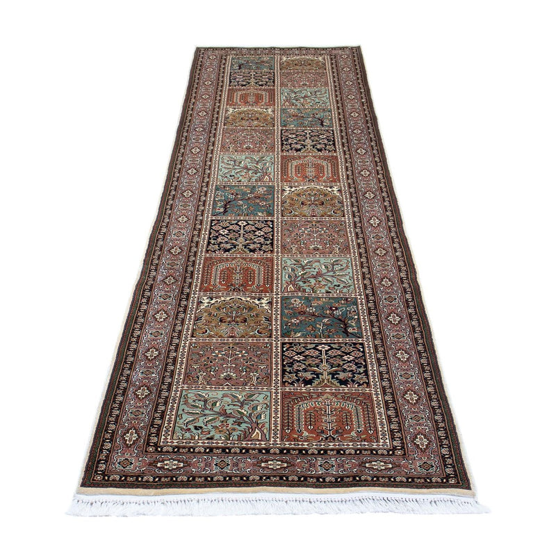 Tapis de couloir Tapis en soie - Soie du Cachemire - 302 x 74 cm - multicolore