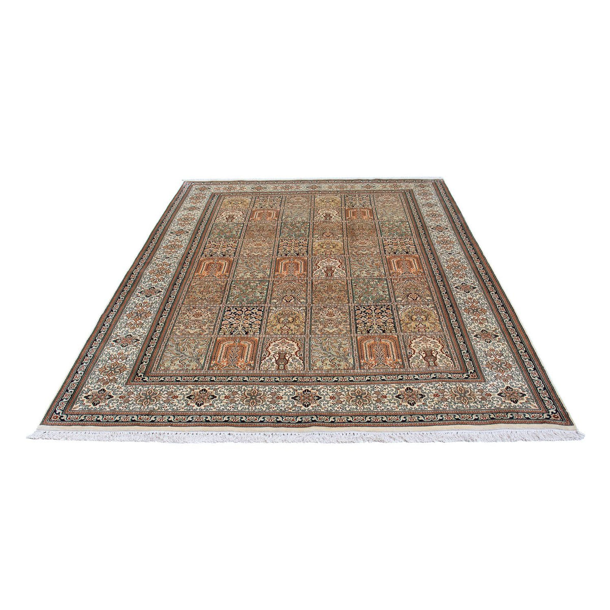 Tapis en soie - Soie du Cachemire - 260 x 172 cm - multicolore