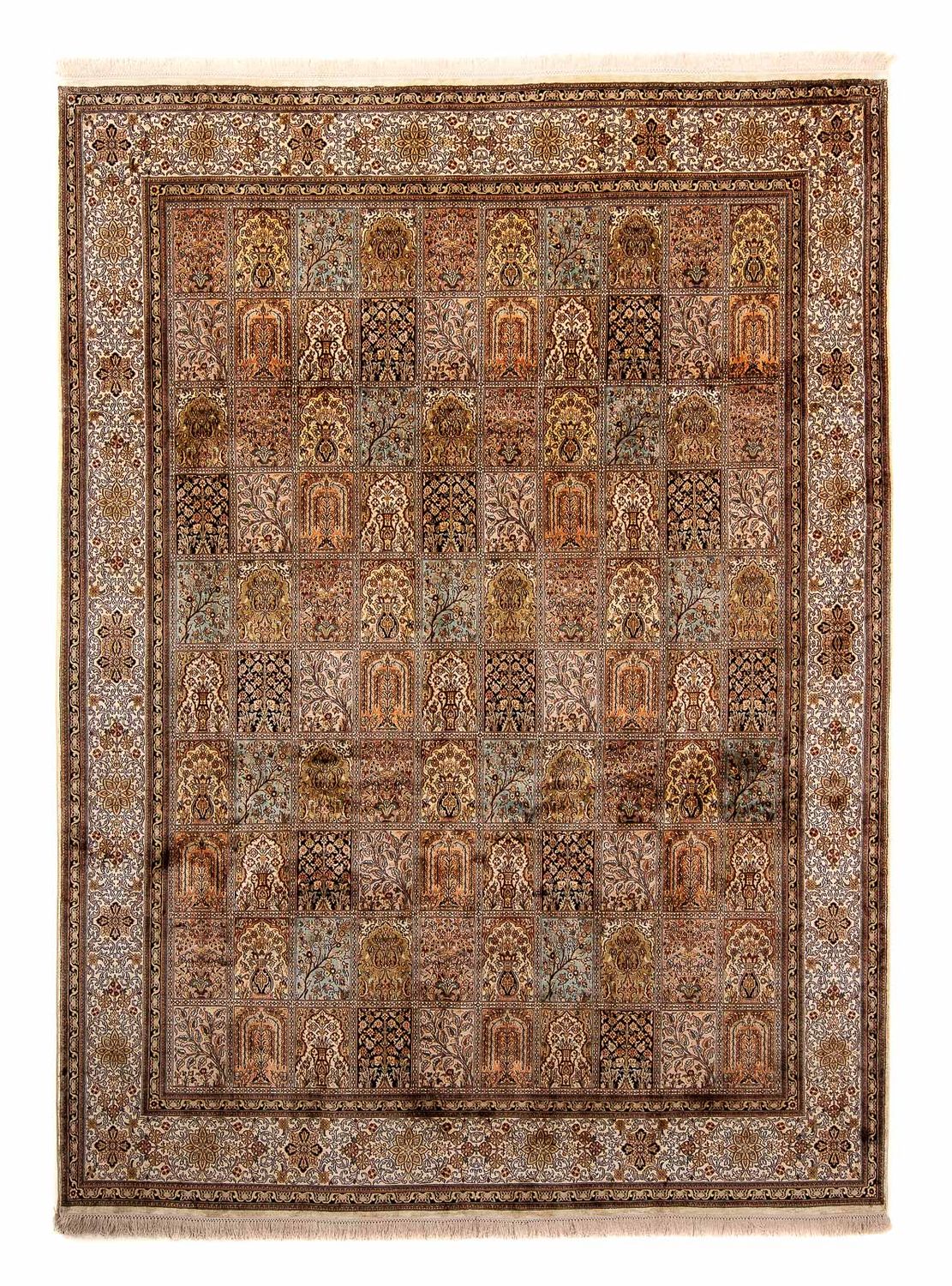 Tapis en soie - Soie du Cachemire - 332 x 248 cm - marron