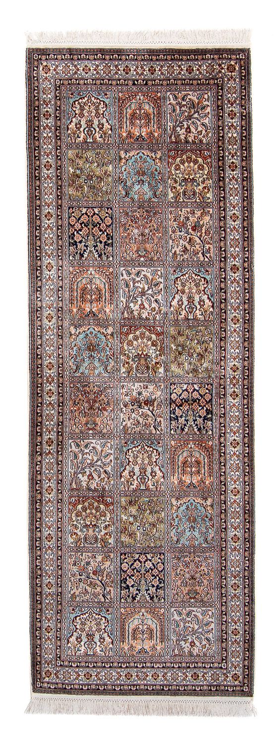 Tapis de couloir Tapis en soie - Soie du Cachemire - 227 x 79 cm - multicolore