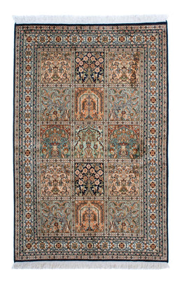 Tapis en soie - Soie du Cachemire - 150 x 92 cm - multicolore