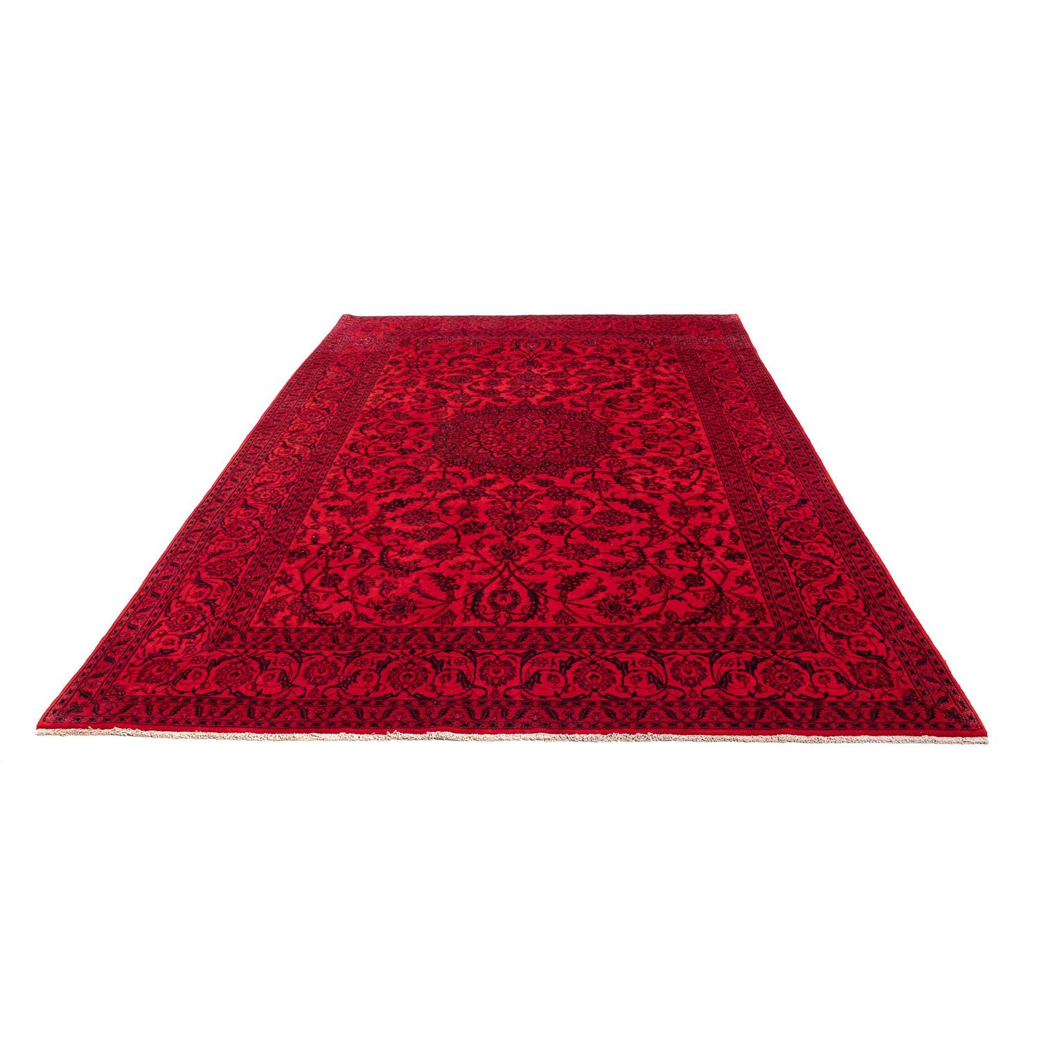 Tapis persan - Nain - 306 x 197 cm - rouge foncé