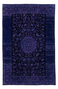 Tapis persan - Nain - 295 x 193 cm - bleu foncé