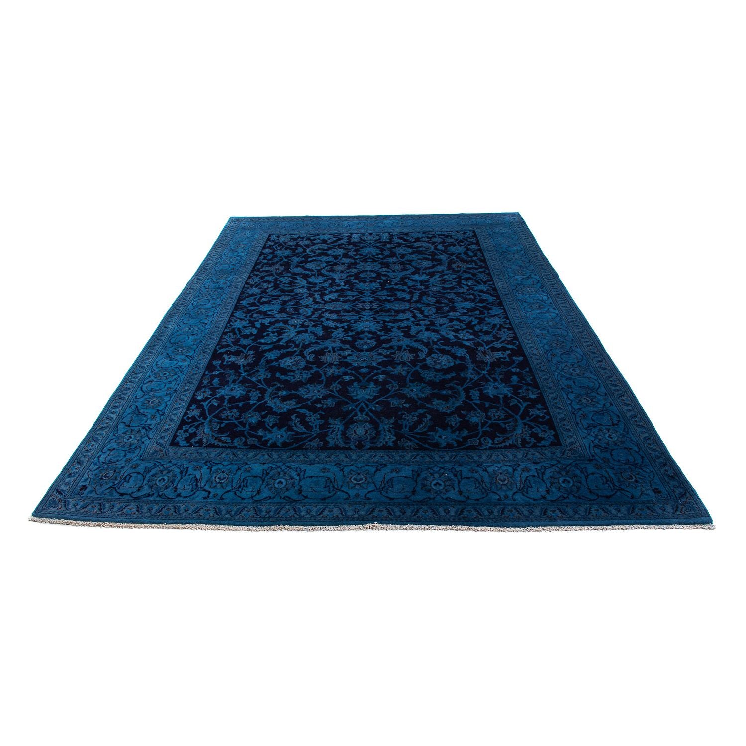 Tapis persan - Nain - 299 x 200 cm - bleu foncé