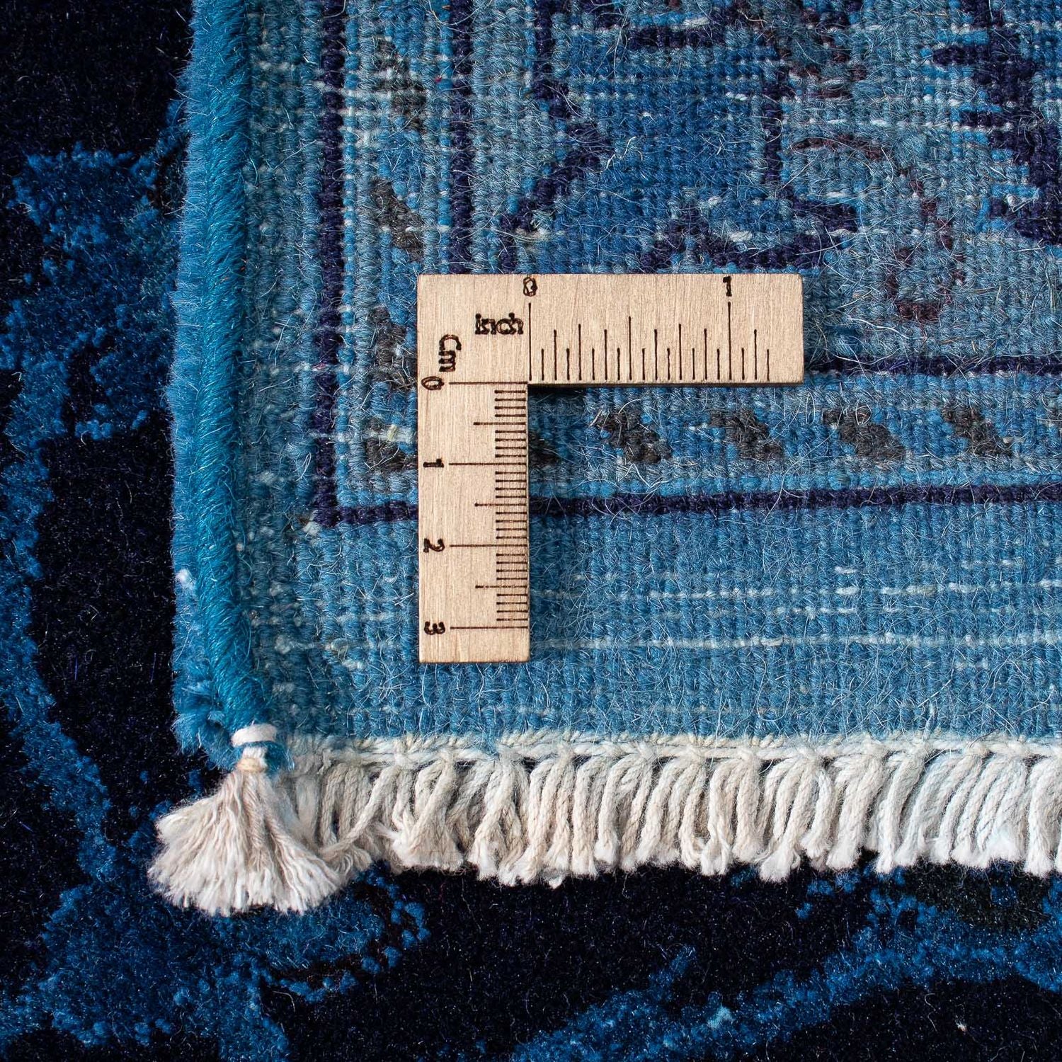 Tapis persan - Nain - 299 x 200 cm - bleu foncé