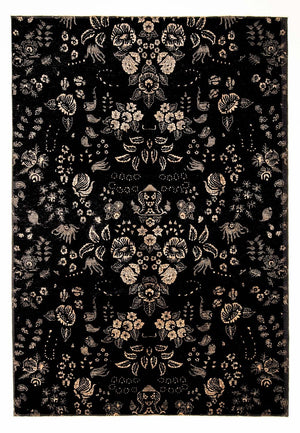 Tapis design - 301 x 212 cm - bleu foncé