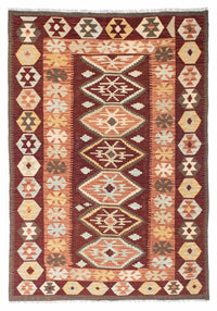 Tapis Kelim - Oriental - 197 x 141 cm - marron