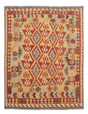 Tapis Kelim - Splash - 194 x 152 cm - multicolore