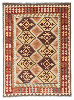Tapis Kelim - Oriental - 201 x 153 cm - beige