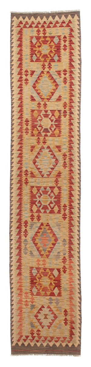 Tapis de couloir Tapis Kelim - Splash - 389 x 77 cm - multicolore