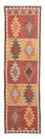 Tapis de couloir Tapis Kelim - Splash - 296 x 74 cm - multicolore