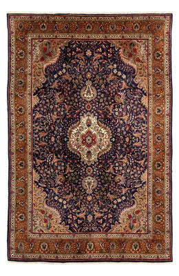 Tapis persan - Classique - 233 x 179 cm - bleu foncé