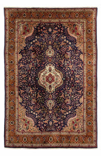Tapis persan - Classique - 233 x 179 cm - bleu foncé