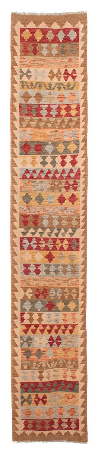 Tapis de couloir Tapis Kelim - Splash - 396 x 69 cm - multicolore