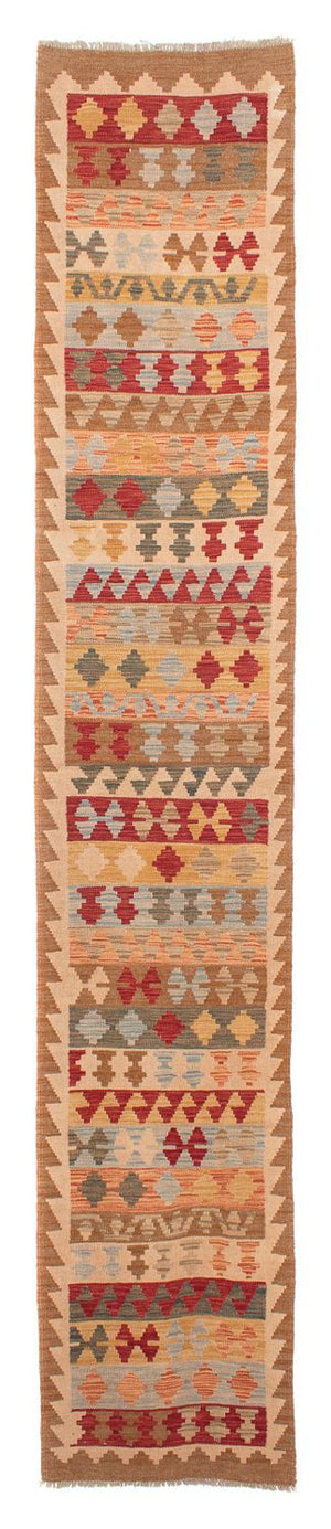 Tapis de couloir Tapis Kelim - Splash - 396 x 69 cm - multicolore