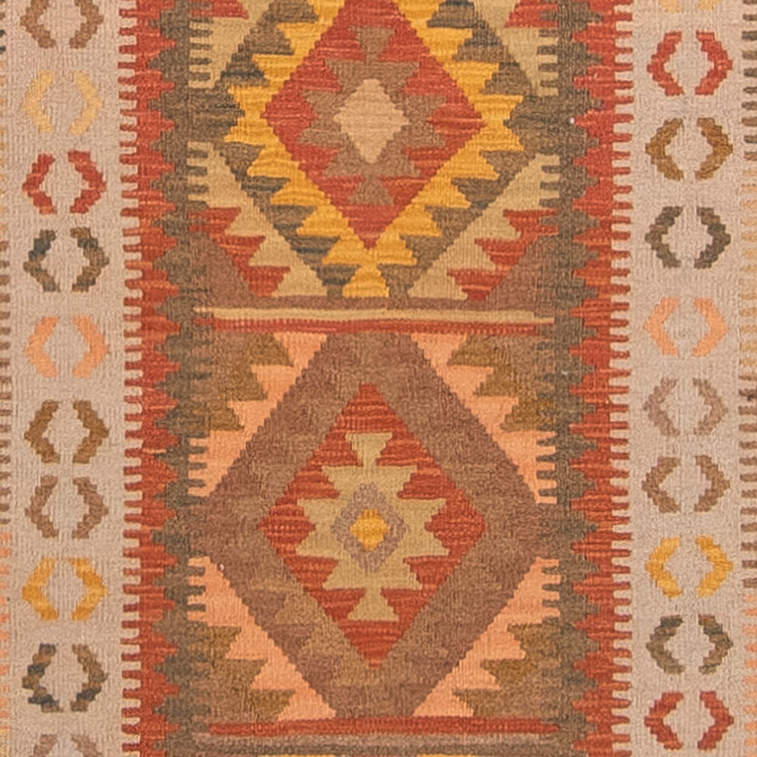 Tapis de couloir Tapis Kelim - Splash - 435 x 86 cm - multicolore