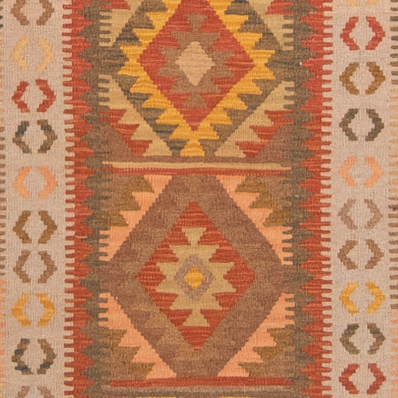 Tapis de couloir Tapis Kelim - Splash - 435 x 86 cm - multicolore